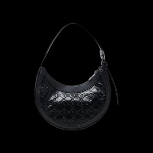 Marine Serre Embossed Leather Eclips Mini Bag 'Black'