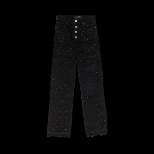 Amiri Crystal-Embellished Straight Jeans 'Black'