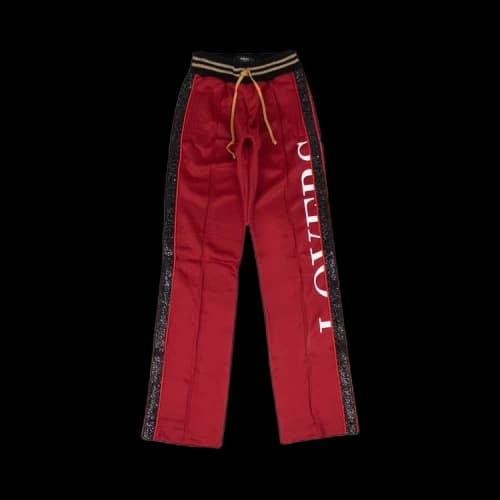 Amiri Polyester Lovers Side Stripes Track Pants 'Red'