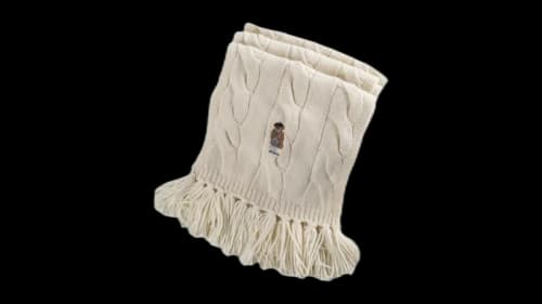 Polo Ralph Lauren Women's Fall Bear Scarf Cream