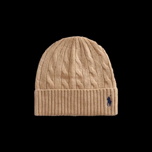 Polo Ralph Lauren Cashmere Cable Beanie 'Camel'