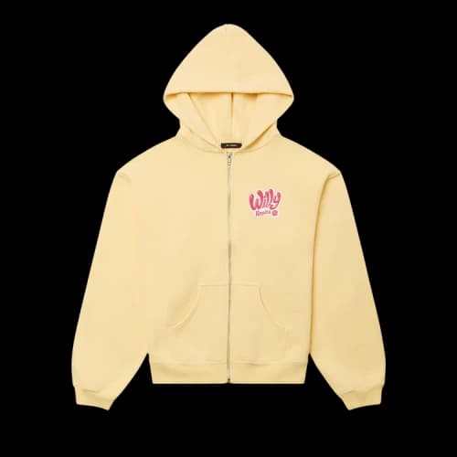 Willy Chavarria Shrunken Zip-Through Hoodie 'Butter'