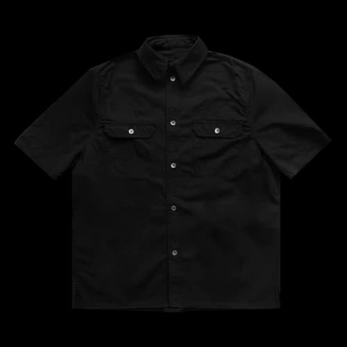 Willy Chavarria Short-Sleeve Corcoran Work Shirt 'Black'