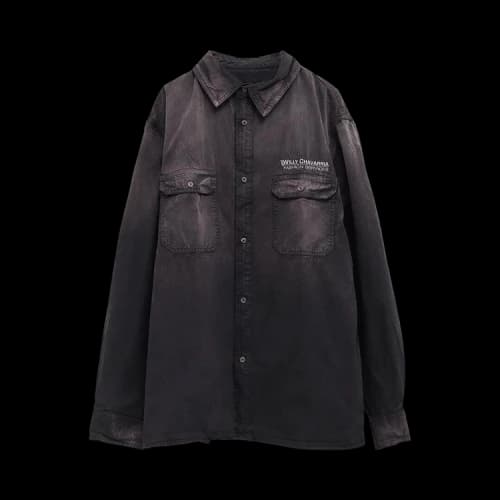 Willy Chavarria Corcoran Long-Sleeve Shirt 'Black'
