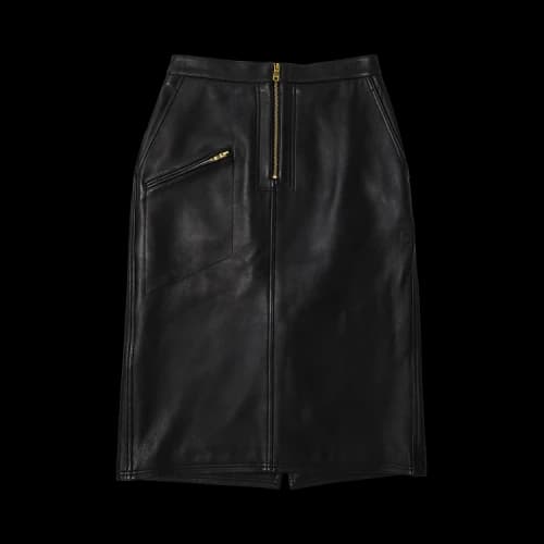 Willy Chavarria Leather Skirt 'Black'