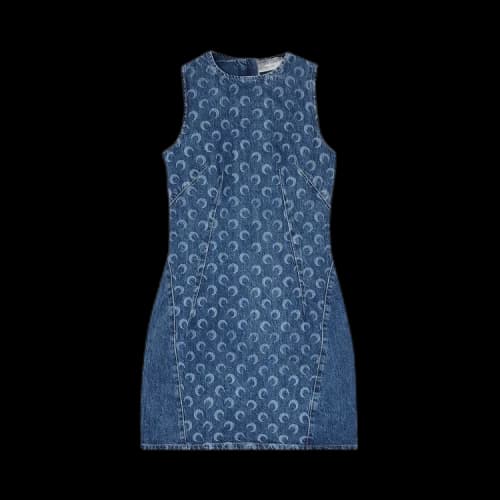 Marine Serre Deadstock Denim Mini Dress 'Blue'
