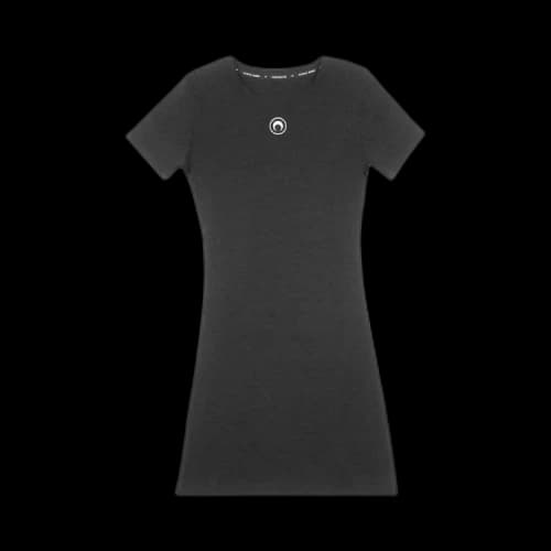 Marine Serre Organic Rib T-Shirt Dress 'Black'