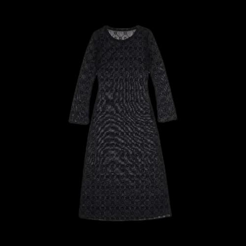 Marine Serre Moonogram Mesh Flock Tube Dress 'Black'