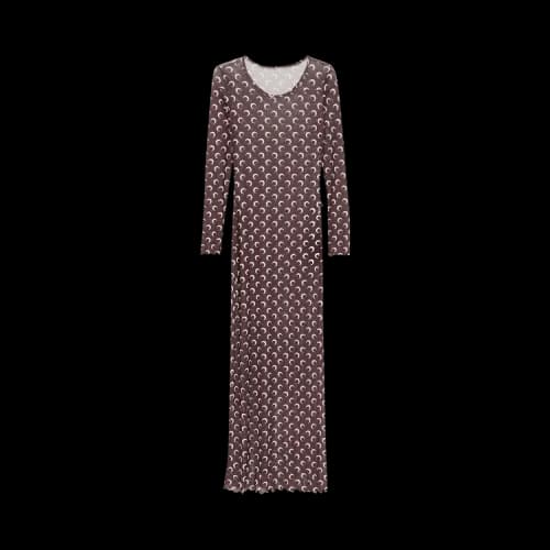 Marine Serre Recycled Moon Mesh Long Dress 'Brown'