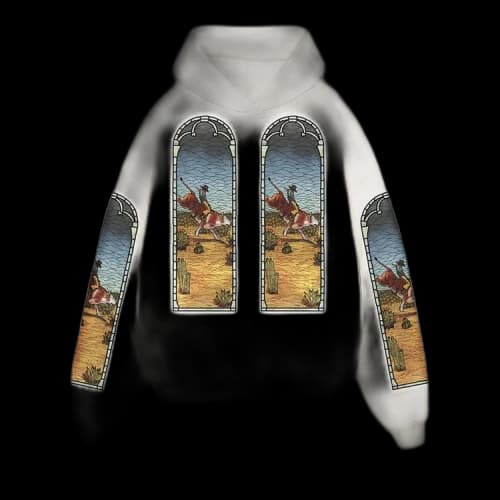 Who Decides War x EST Gee Stained Glass Hoodie 'White'