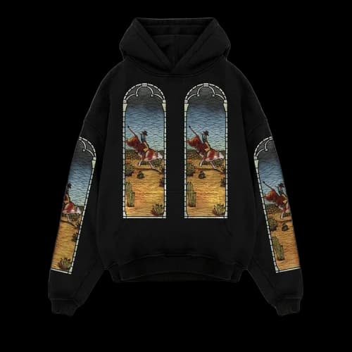 Who Decides War x EST Gee Stained Glass Hoodie 'Black'