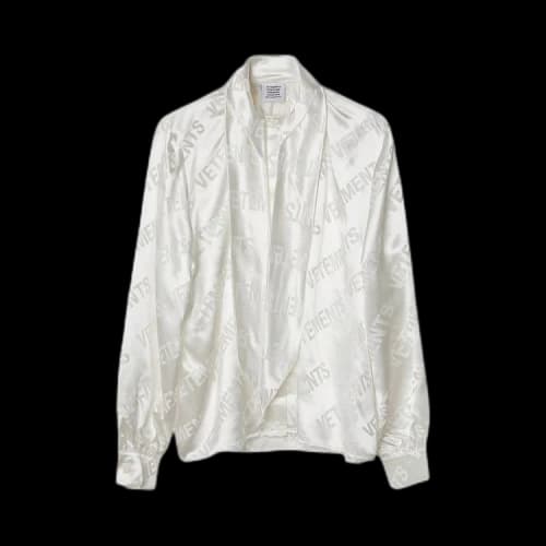 Vetements Monogram Scarf Blouse 'White'