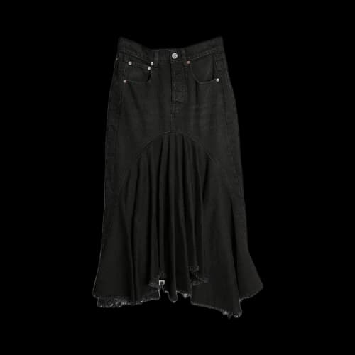 Vetements Denim Midi Skirt 'Black'