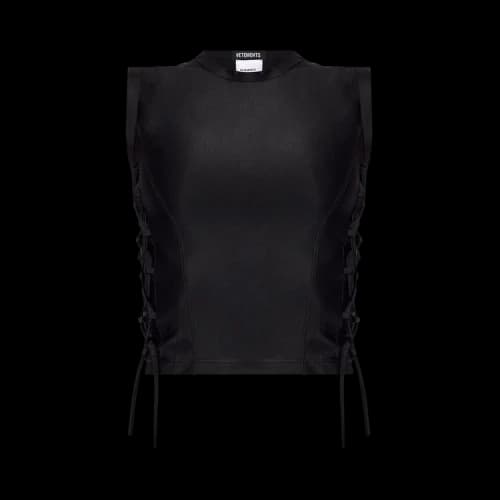 Vetements Laces Styling Tank Top 'Black'