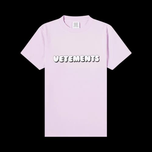 Vetements Bubble Gum Logo Fitted T-Shirt 'Pink'