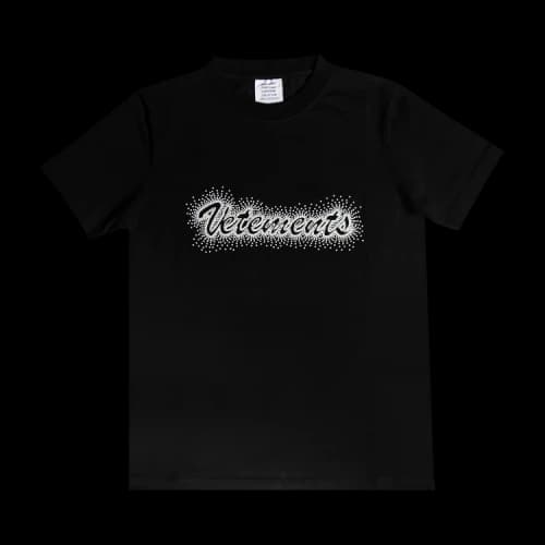 Vetements Bling Logo Fitted T-Shirt 'Black'