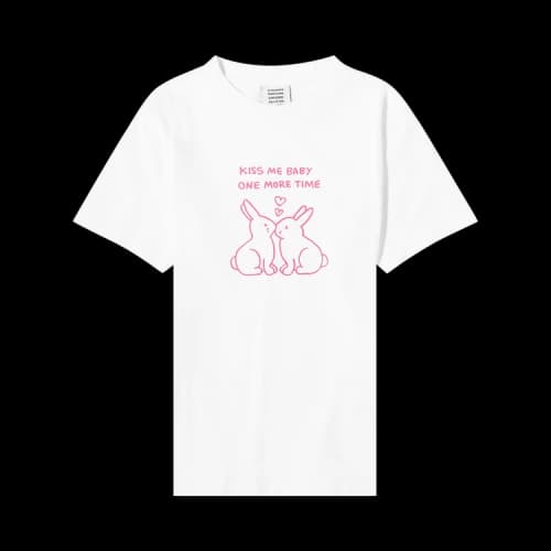 Vetements Kissing Bunnies Fitted T-Shirt 'White'