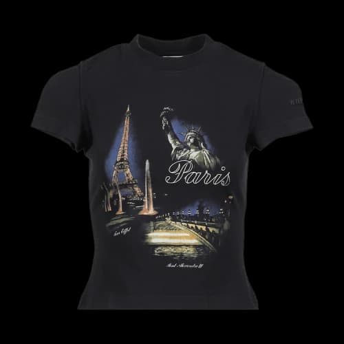 Vetements Paris Tourist Front Sleeve Baby T-Shirt 'Black'