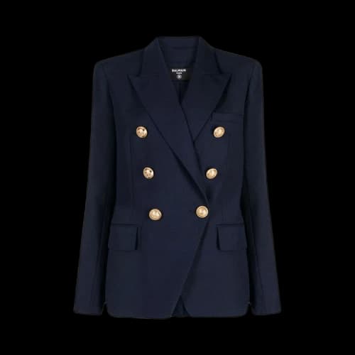 Balmain 6 Lion Button Wool Jacket 'Navy'