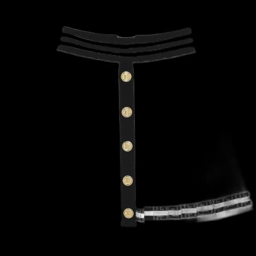 Balmain Pleated Monogram Jacquard Skirt 'Blanc/Noir'