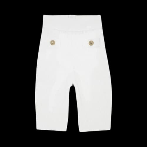 Balmain Ribbed Knit Cycling Shorts 'Blanc'
