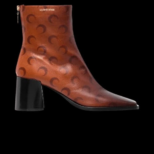 Marine Serre Airbrushed Crafted Ankle Leather Boot 'Red' (Women's)