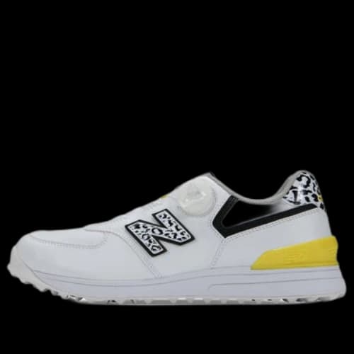 New Balance 574 BOA 2E Golf Shoes 'White Black Yellow' (Women's)