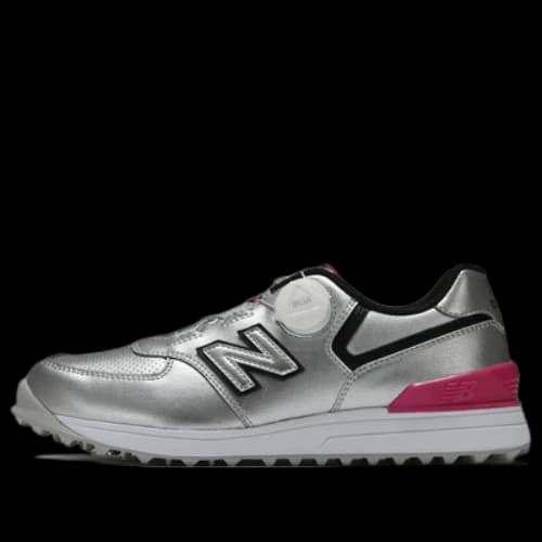 New Balance 574 BOA 2E Golf Shoes 'Silver Black Pink' (Women's)