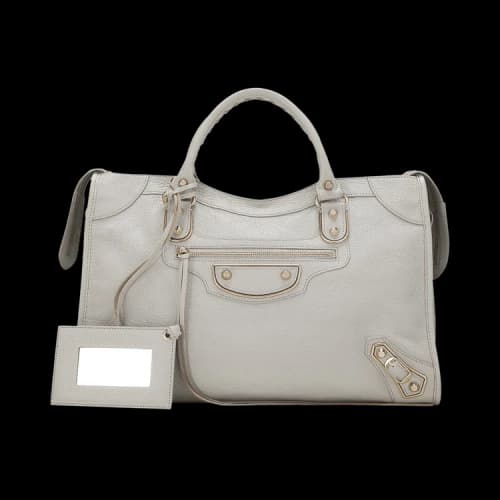 Kith Wgaca Balenciaga Chevre Leather Classic Metallic Edge Mini City Bag 'Grey'
