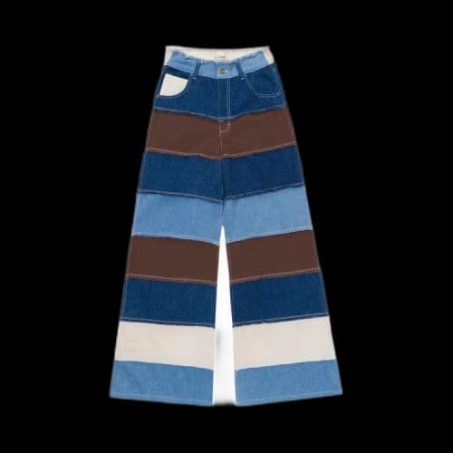 Honor The Gift Wide Leg Panel Denim Pant 'Brown'