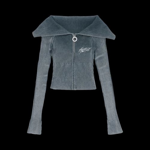 Honor The Gift Washed Shawl Zip Front 'Green'