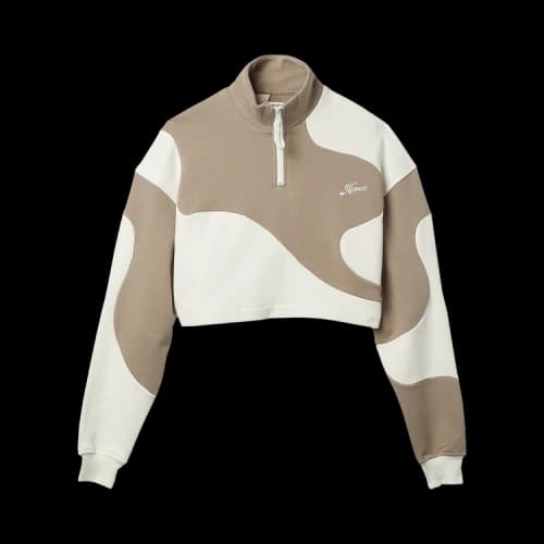 Honor The Gift Curved Patchwork Zip Front 'Bone'