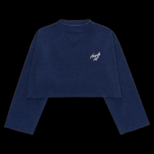 Honor The Gift D-Holiday Textured Cropped Crewneck 'Blue'
