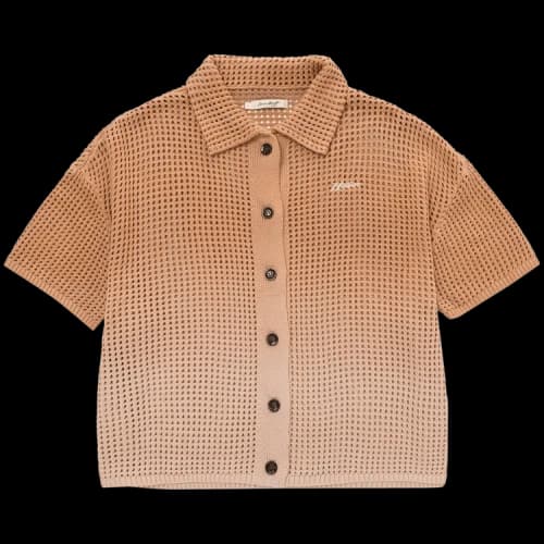 Honor The Gift Crochet Ombre Shirt 'Tan'