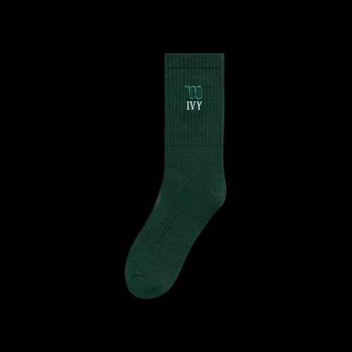Kith Ivy For Wilson Logo Crew Socks 'Ivy Green'