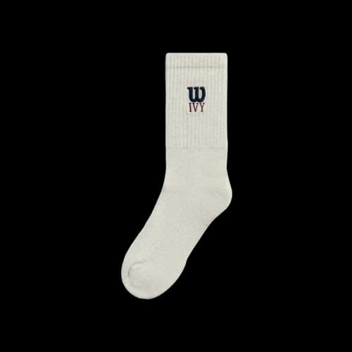 Kith Ivy For Wilson Logo Crew Socks 'Gray Heather'