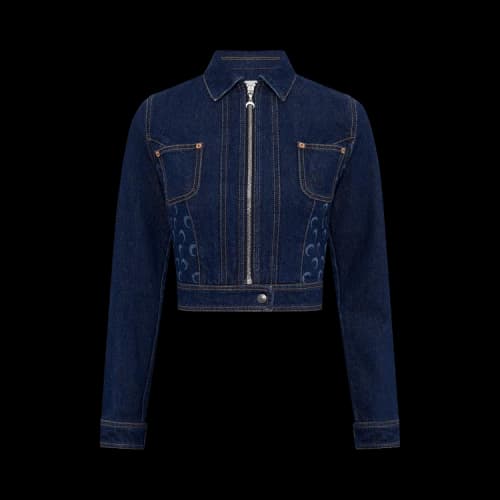 Marine Serre Midnight Blue Denim Trucker Jacket 'Midnight Blue'