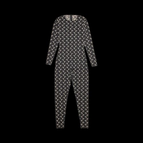 Marine Serre Regenerated All Over Moon Jersey Catsuit 'Black'