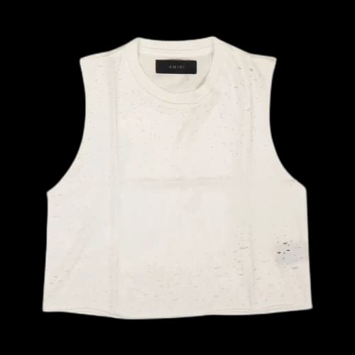 Amiri Shotgun Cropped Muscle Tank 'White'