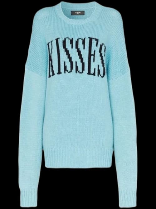 AMIRI Kisses Oversized Sweater Blue
