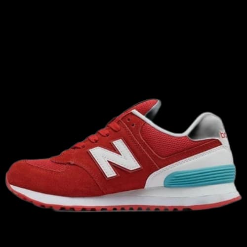 New Balance 574 Series Suede Sneakers Red (Women's)