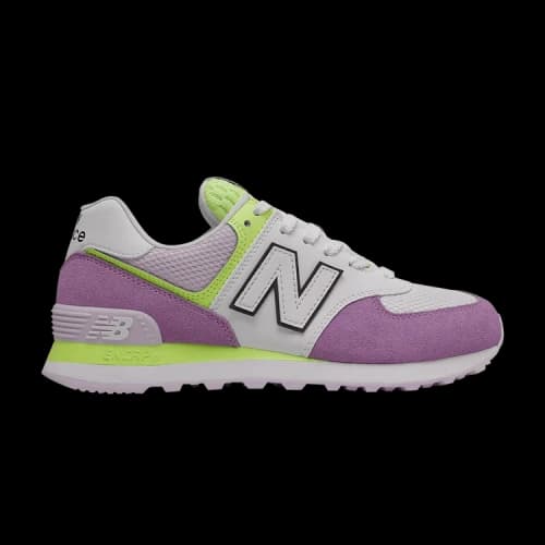 New Balance 574 Purple Bleached Lime Glow (Women's)