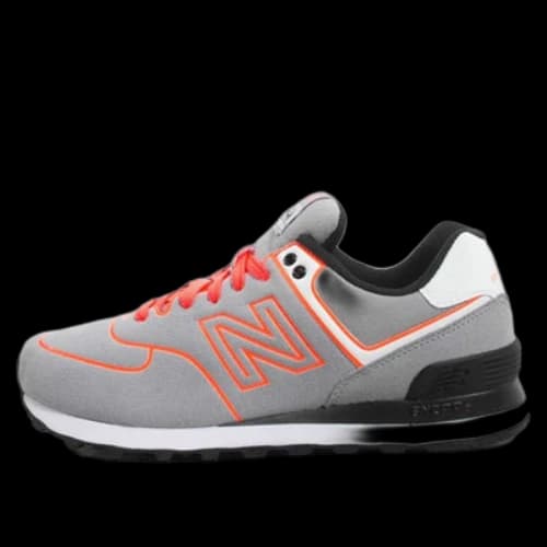 New Balance 574 Neon Lights Sneakers Grey 'Gray Orange' (Women's)