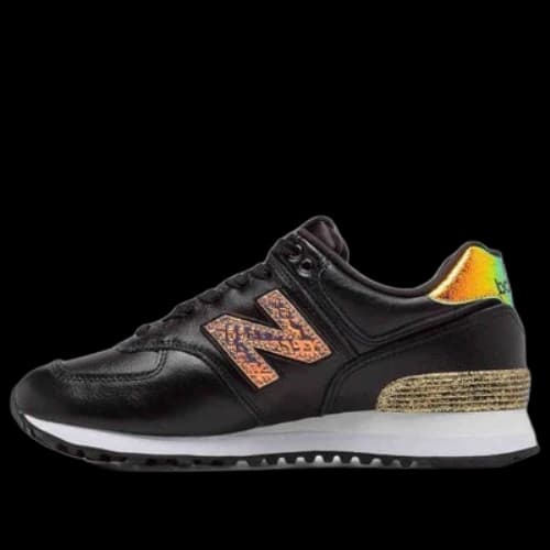 New Balance 574 Series Metallic Patch Blue 'Black Gold' (Women's)