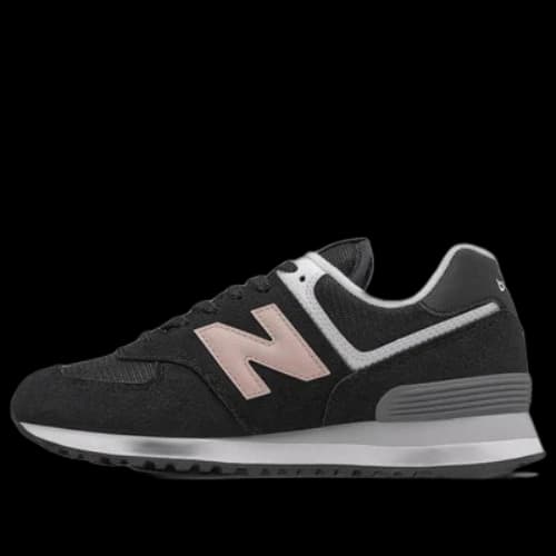 New Balance 574 Series Low Tops Retro Black Pink (Women's)