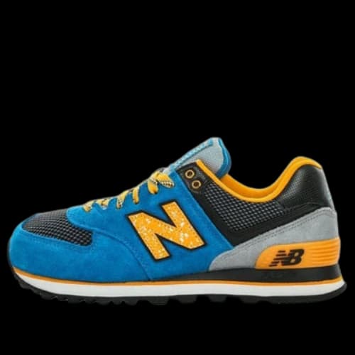 New Balance 574 Series Sneakers Blue/Yellow/Black (Women's)