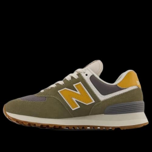 New Balance 574 'Dark Green Yellow Gray' (Women's)