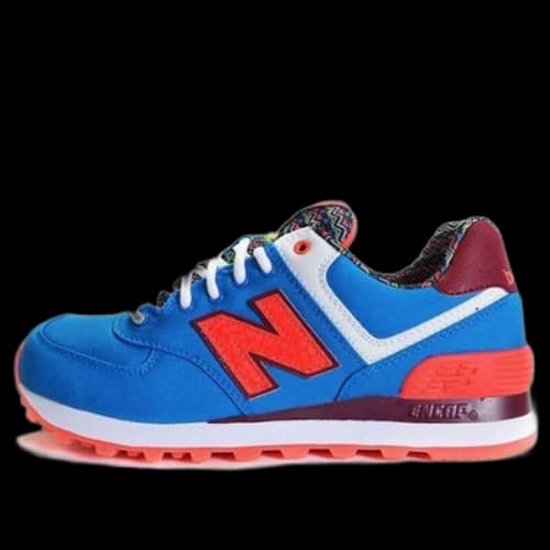 New Balance 574 Series Low Tops Blue Orange (Women's)