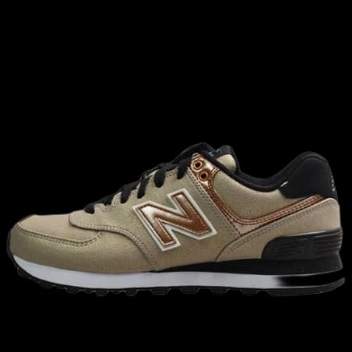 New Balance 574 Black/Gold (Women's)