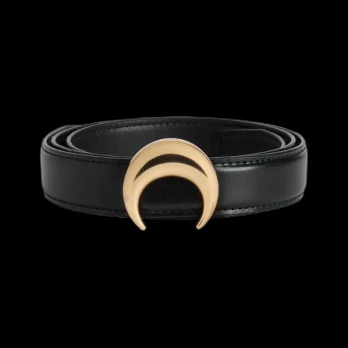 Marine Serre Vegetable Leather Moon Belt 'Black'